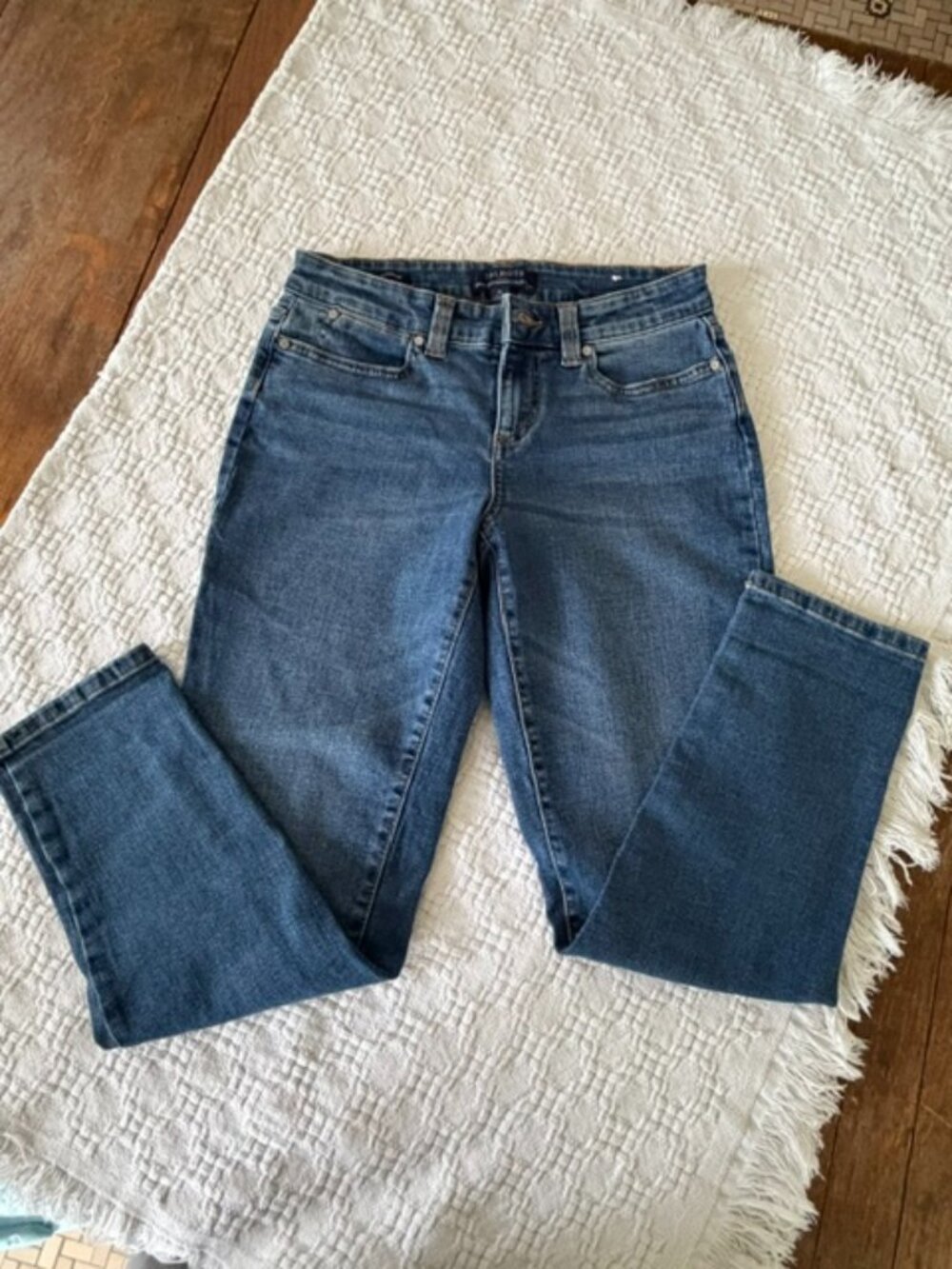Simply Flattering Boyfriend Collection Talbots five pocket jeans 2 petite